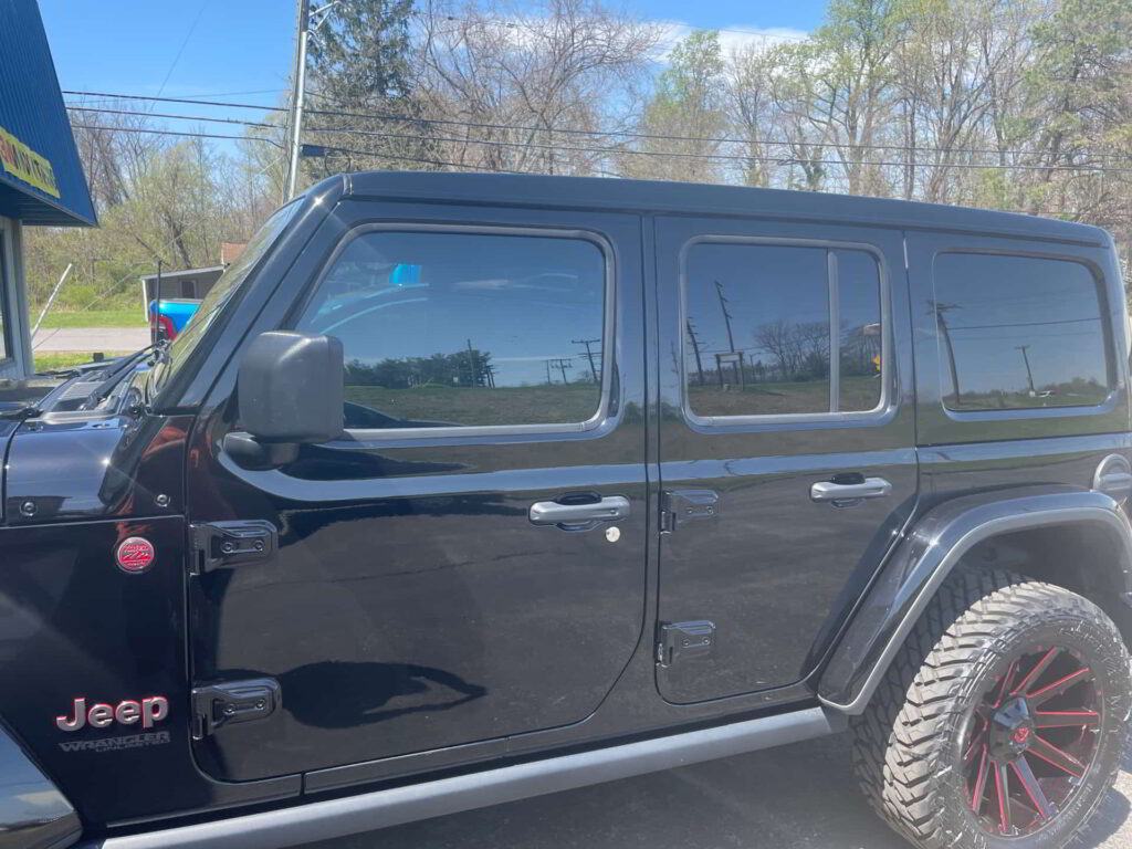 black jeep window tinting full dynamic detailing tint odenton md